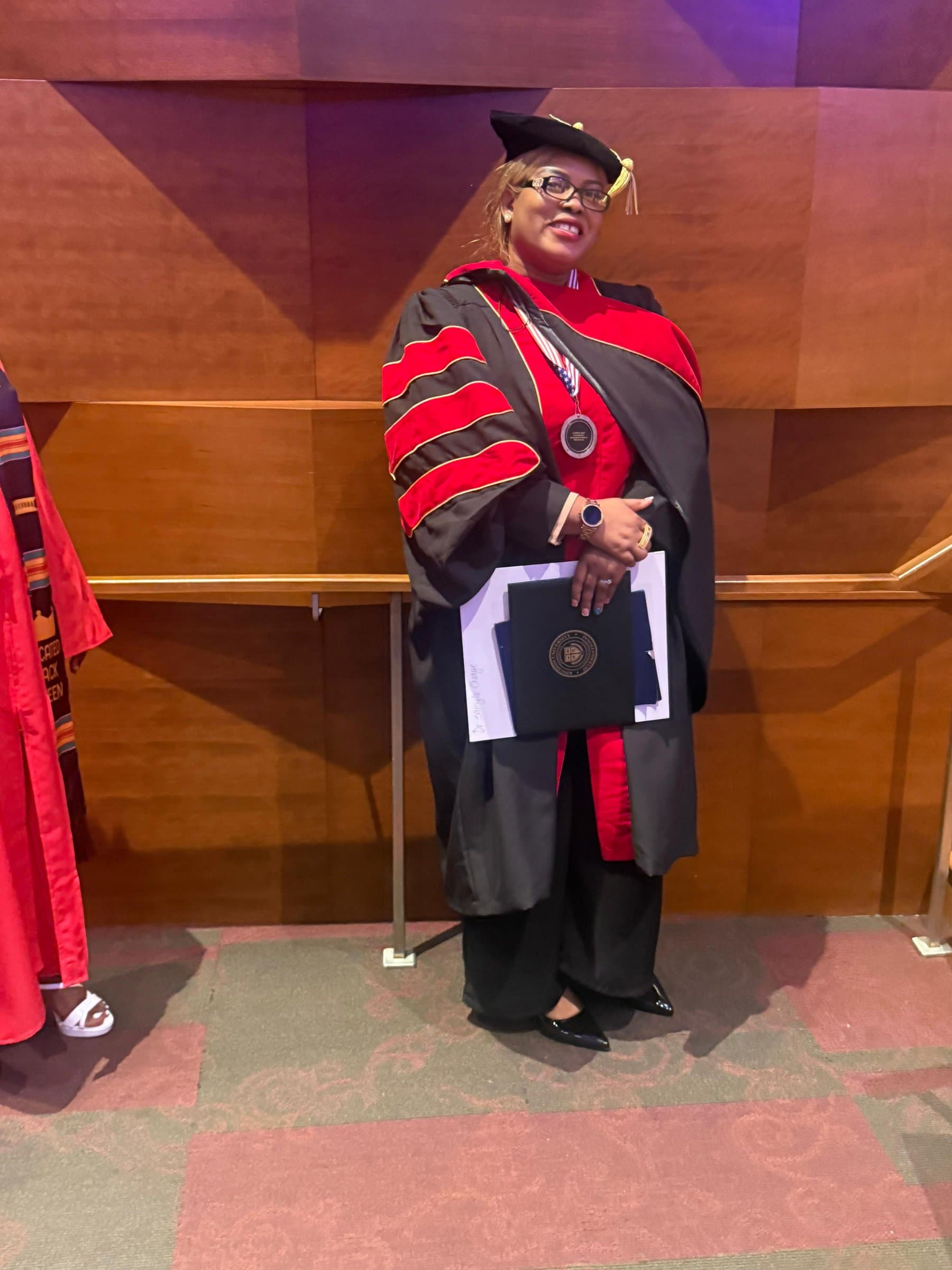 Prophetess Dr. Samyce B. Cheaye in doctoral robes